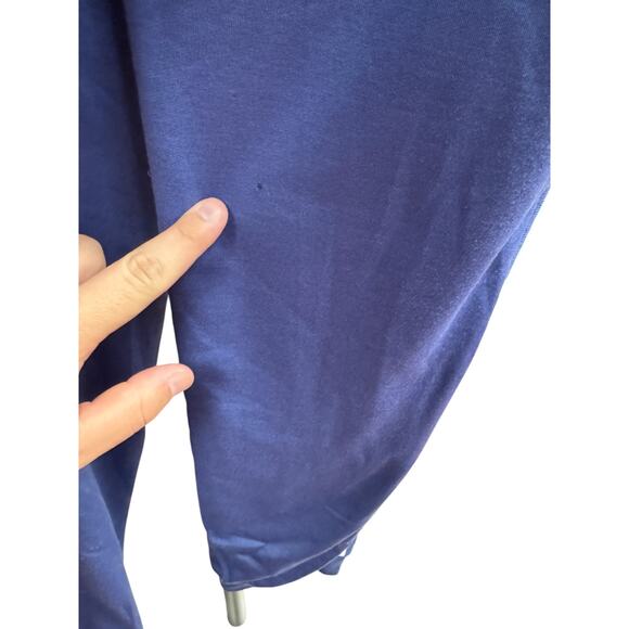 MUK LUKS Regular French Terry 1/4-Zip & Jogger Track Suit Deep Blue Medium - Picture 7 of 16